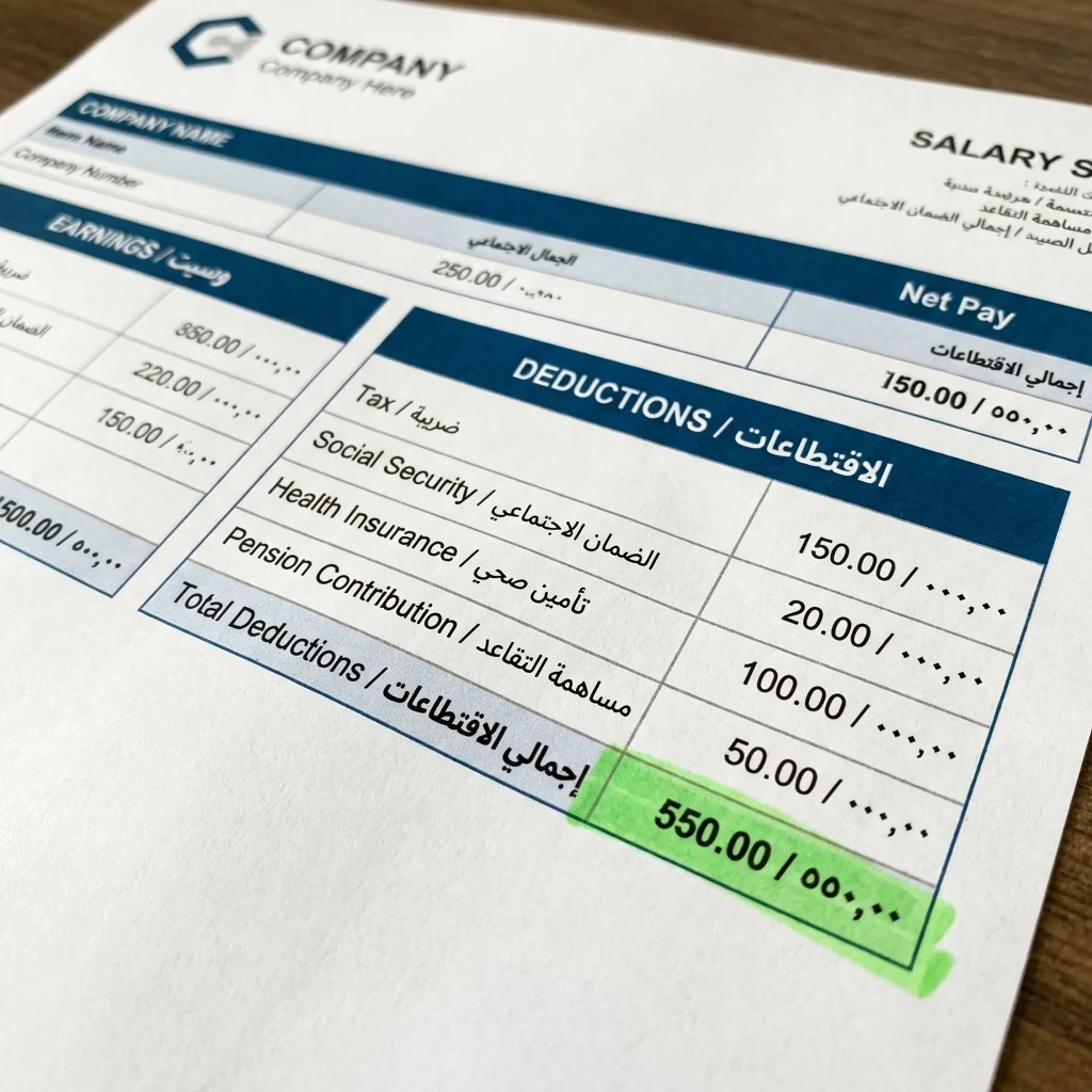 تفاصيل ورقة الراتب